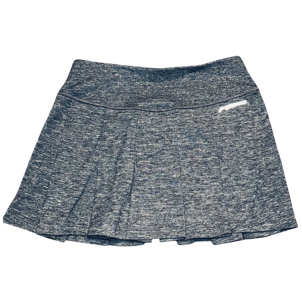 Brooks Drilayer Technology Gray Knit Wool Blend Pleated Mini Skirt S59  Medium